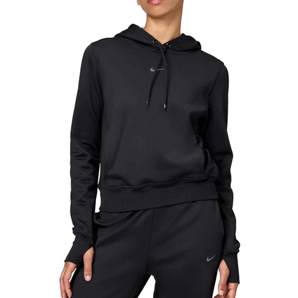 Nike Therma Fit Black Hoodie with Thumbholes Size Small
